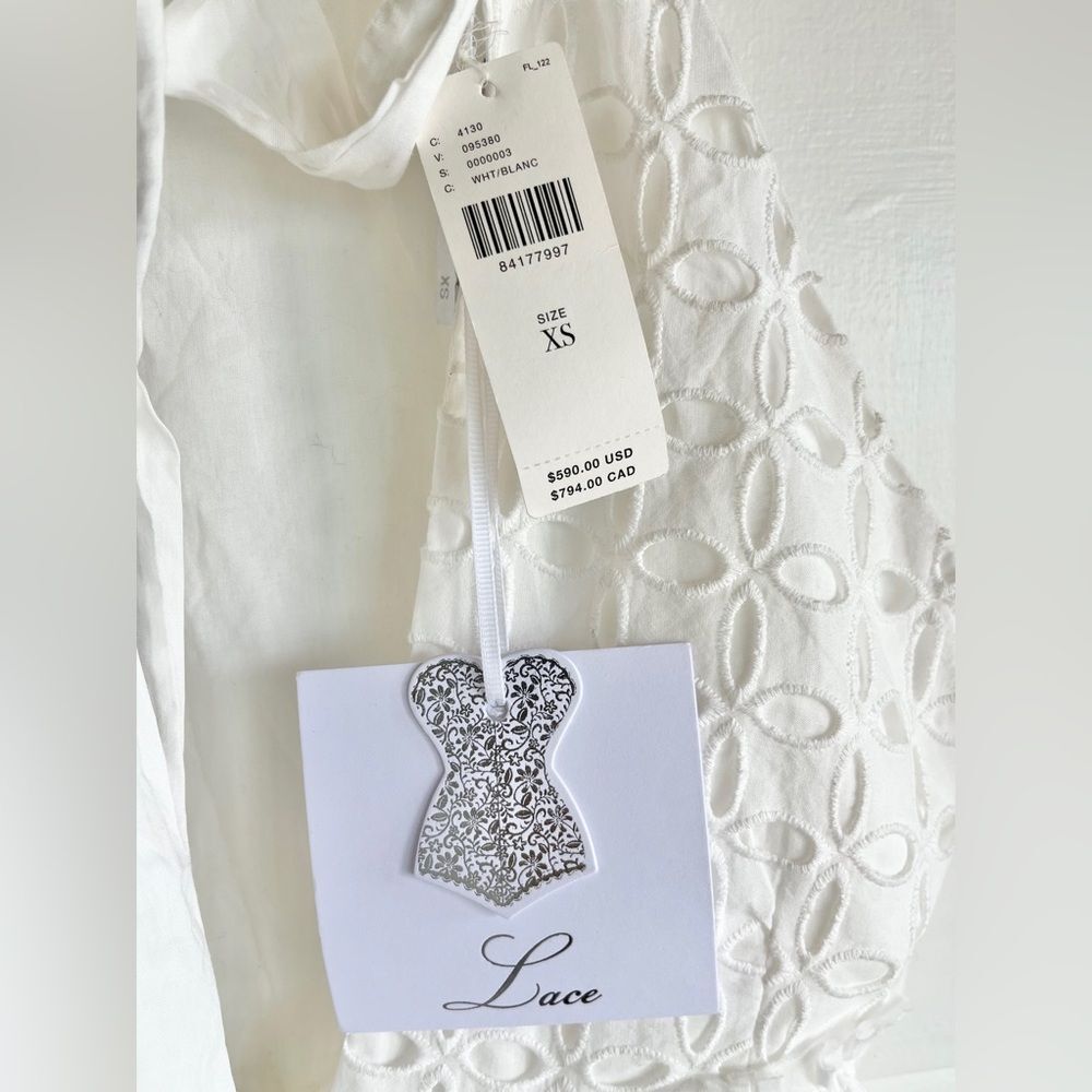 Nwt Anthropologie Lace The Label White Eyelet Cutout Maxi Halter Wedding Dress - Picture 6 of 8